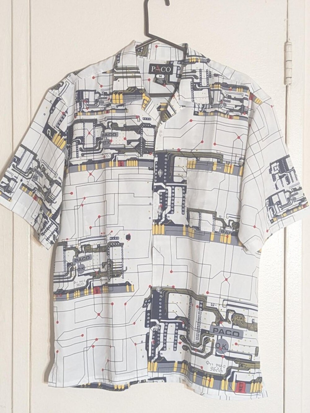 NWOT - Vintage PACO "Circuitboard" All-Over Print - M